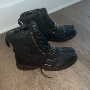 Kids black polo boots